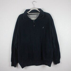 Nautica, Sweater, Men's L, Dark Blue, SOME WEAR AND TEAR